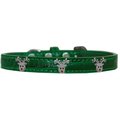 Mirage Pet Products Reindeer Face Widget Croc Dog CollarEmerald Green Size 16 720-31 EGC16